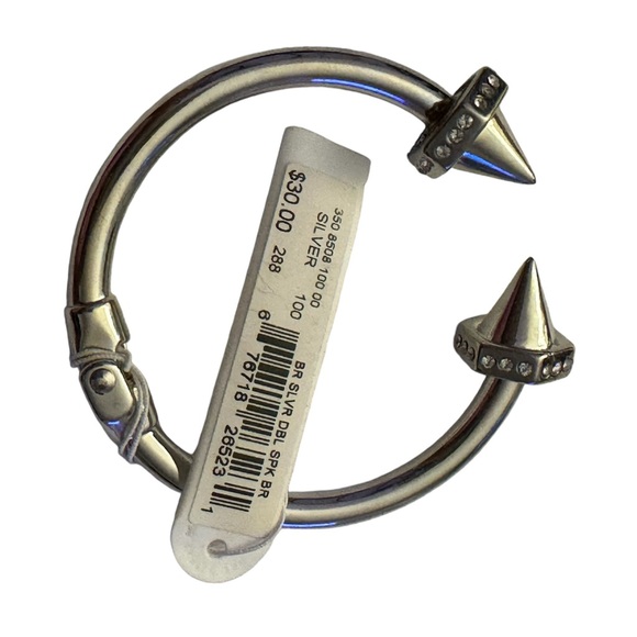 AQUA SILVER & CRYSTAL HINGE BRACELET - Picture 4 of 4